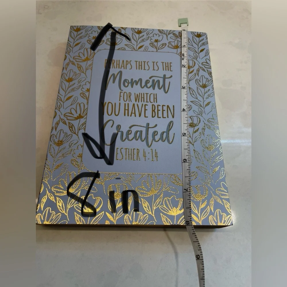 Light Purple Lavender and Gold Floral Print Inspirational Journal with Gold Edge